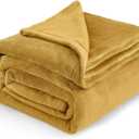 Bedsure GentleSoft Fleece Blankets King Size Gold Yellow - Bed Blanket Soft Lightweight Plush Cozy Fuzzy Luxury Microfiber, 108x90 inches