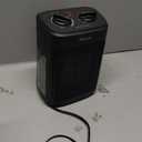 Space Heater, 1500W Electric Heaters Indoor Portable with Thermostat, PTC Fast Heating Ceramic Room Small Heater with Heating and Fan Modes for Bedroom, Office and Indoor Use (Black)