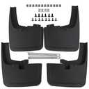 Custom Molded Mud Guards for OE Fender Flares; Front and Rear, F150, 2015-2020 