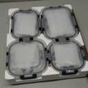 8 Pack Borosilicate Glass Food Storage Containers with Lids, Glass Meal Prep Containers, Airtight Bento Lunch Boxes with Snap Locks, Oven, Freezer and Dishwasher Safe, BPA Free, Kitchen Storage Set