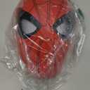 Spider Hero Mask with Moving Eyes, Realistic Spider Mask Costume for Cosplay, Birthdays Gift for Kids/Adults (Red)