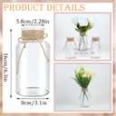 Vintage Glass Flower Vase, Farmhouse Glass Centerpiece Vases Mason Jars for Weddings, Parties & Home Decor Bulk (12, Transparent)