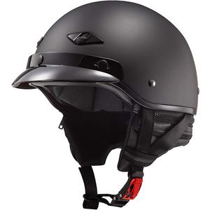 LS2 Helmets Bagger Motorcycle Half Helmet (Medium, Matte Black)