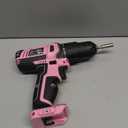 WORKPRO Pink Cordless 20V Lithium-ion Drill Driver Set, 1 Battery, Charger and Storage Bag Included - Pink Ribbon