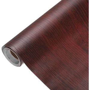 uxcell Wood Grain Contact Paper 31.5"x118" Self-Adhesive Wallpaper Waterproof Wood Peel and Stick Countertops for Home Kitchen Countertop Cabinet Bathroom, Red Brown