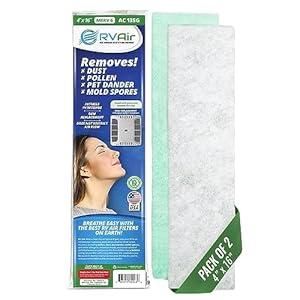 RV Air AC Filter - Replacement Parts for Camper Accessories, Travel Trailer Air Conditioners, MERV 6, Durable, Cleaner Air, Easy to Install, Ideal for Camping - 2 Filters 135G 16 x 4" x .75"