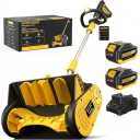 SONTHIOW 13.5" Electric Snow Shovel, 20V Brushless Snow Shovel, Includes 2 * 4.0 Ah Battery and Quick Charger, Cordless Snow Blower with Directional Plate & Adjustable Front Handle (2 * 20V Battery)