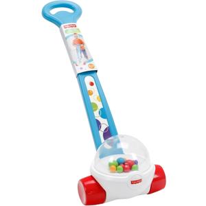 Fisher-Price Corn Popper Baby Toy, Blue, Toddler Push Toy with Ball-Popping Action for 1 Year Old and Up