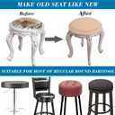 HFCNMY Stool Covers Round,4 Pack Stretch Round Bar Stool Covers Washable Bar Stool Seat Covers Stool Cushion Slipcover Elastic Bar Chair Covers for 13-18 Inch Chair (Beige)