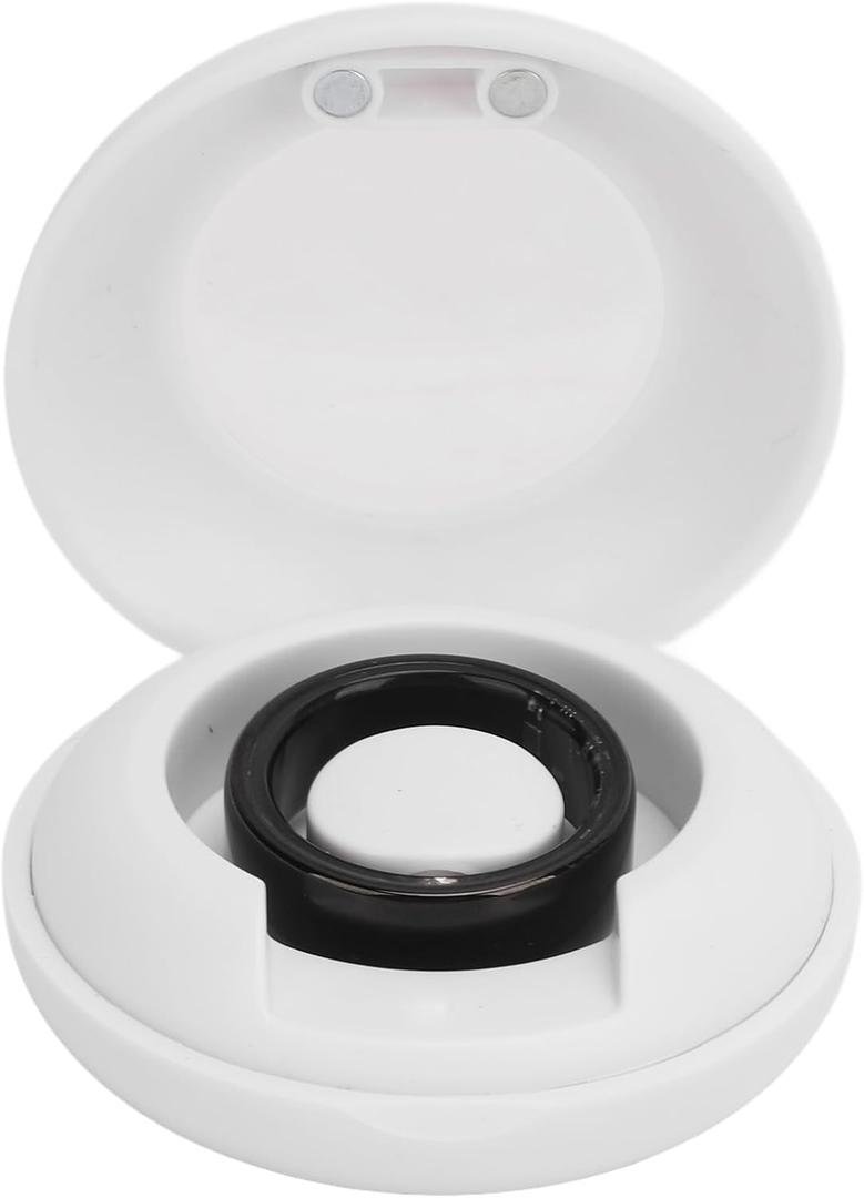 Sleep Quality Tracker Ring, Smart Health Ring for JYouPro App, Black Ceramic Rechargeable for Outdoor (Size 10)