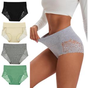 High Waist Cotton Lace Women panties (X-Large)