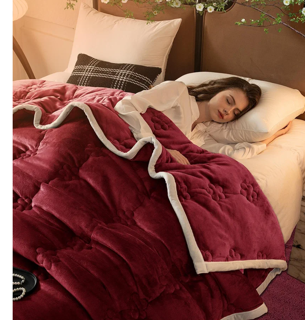 Super Soft Throw Blanket Ivory Premium Silky Flannel Fleece 3D Checkered Lightweight Bed Blanket All Season Use (Red, 91"x80")