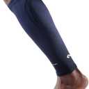 McDavid Elite Compression Recovery Calf Sleeves (Large, Black/Alt Blue)