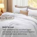 Bedsure Super King Plus Comforter Set, White Soft Prewashed Bedding for All Seasons, 3 Pieces GentleSoft Bed Set, 1 Lightweight Comforter (128"x120") and 2 Pillowcases (20"x36")
