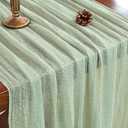 2 Pack Sage Green Cheesecloth Table Runner Fall Thanksgiving 120 Inch Rustic Boho Cheese Cloth 10FT Farmhouse Gauze Table Runner for Wedding Decor Baby Shower Holiday Party Home Decorations