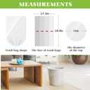 2.6 Gallon 150 Counts Small Trash Bags Garbage Bags by Teivio, Bathroom Trash Can Bin Liners, Small Plastic Bags for home office kitchen, Clear