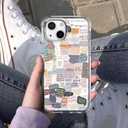 Christian Bible Verse Collage Case for iPhone 13,Aesthetic Vintage Jesus Quotes Pattern Case,Trendy Soft TPU Bumper Case Compatible with iPhone 13