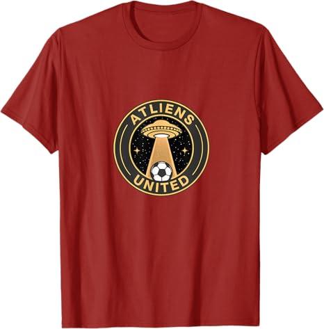 Atliens United, 404 United Atlanta Soccer Fan Jersey Funny T-Shirt (Small, Cranberry Red)