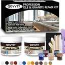 Tile & Fiberglass Quartz Countertop Repair Kit (Color Match), Granite & Tub Repair Kit, 4 oz Porcelain Sink Mable Chip Repair Kit for Cracks Chips Dents Holes Almond Biscuit Bone (Multicolored)