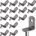 SDTWZW 5mm Shelf Pegs L-Shaped Cabinet Support Pins Bracket Style Clips for Bookcase Kitchen Closet Shelves Holders, 16 PCS Gun Metal