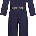 Costumerry Police Officer Costume for Kids Deluxe Cop Police Costume for Boys Pretend Play Set Halloween Cosplay Party (5-7 Years)