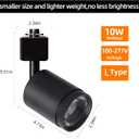 3-Color J Type Track Lighting Heads 10W LED Track Light Heads Bright Rail Ceiling Spotlight Fixtures Accent Task, 3000K-5700K, Flicker Free CRI90+ 10W 1200lm, Matte White, Pack of 6