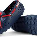 People Footwear Senna Kids - Waterproof Slip-On Rubber Loafers, Lightweight Durable Boat Shoes for Boys & Girls, Non-Slip Water Shoes for Outdoors (11 Little Kid, Mariner Blue/Red)