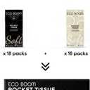 ECO BOOM 36 Packs Travel Size Pocket Tissues 3-Ply Soft Facial Tissues for Purse, Car, Travel, Hypoallergenic, Eco-Friendly Nose Tissues, Strong & Sustainable