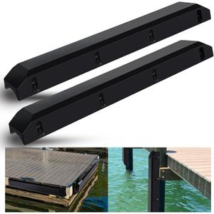 48 Inch Boat Dock Bumpers for Edge/Piling,Dock Bumpers for Post/Piling/Pylon/Straight Edge,Dock Fender Bumper Guards for Horizontal Deck,Vertical Poles,Marine-Grade Pads with Screws