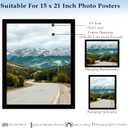 Wood 15x21 Picture Frame Black for Wall Hanging, 15 x 21 Frame Photo Frame for Wall Horizontally or Vertically, Black, 1 Pack
