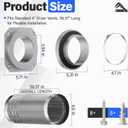 Magnetic Dryer Vent MV-180 Connector Kit, 4 Inch for Tight Spaces, Strong Magnetic Seal, Easy Quick Installation, Improves Airflow & Safety, GTD65EBSJ3WS, GTD42EASJ2WW, GTD42GASJ2WW