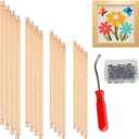 16 Pcs 4 Sets Stretcher Bars for Needlework Canvas Stretcher Bars 10 Different Size Combinations Embroidery Stretcher Bars for Cross Stitch Frame Set with Thumbtack and Remover Tool(Large Size)