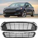 Front Bumper Upper Lower Grille Assembly Compatible For For-d Fusion Grill 2013 2014 2015 2016