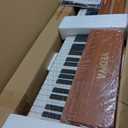 Digital Piano Keyboard 88 key,Semi-Weighted Electric Piano,Full Size Acoustic Piano for Beginners with Pedal, USB-MIDI Compatibility (Brown)