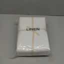 Shilucheng 100% French Linen Sheets - Queen Size Bed Sheets, Breathable & Cooling Pure Linen Sheets,Soft Durable and Tear Resistant -16 Inch Deep Pocket - 4Pcs (White, Queen)