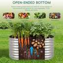 AHEONLAR 3Pack 3x2x2ft Galvanized Raised Garden Beds Outdoor, Oval Raised Beds for Gardening Metal Planter Boxes for Planting Vegetables, Fruit, Herb, Silver