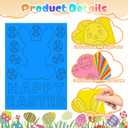 100+ Pieces Easter Foam DIY Craft Kit with Double-Sided Punch-Outs - Bunnies, Eggs, Carrot, Chicks for Easter Decorations Projects, Bulletin Boards, Easter Day, Spring Party Fun