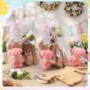 Reallnaive 49 Pcs Baby Shower Prizes for Game Players 6 Set Cheese Board Fork Knives Coasters Towel Leaves Branches Thanks Card and Gift Bag for Baby Showers Wedding Bridal Shower Party(Easter)