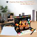 D4DREAM Kindergarten Graduation Card 2026-6x8'' Black Teddy Bear Kindergarten Graduation Gifts Congrats Grad Card for Kids Daughter Son with Envelope