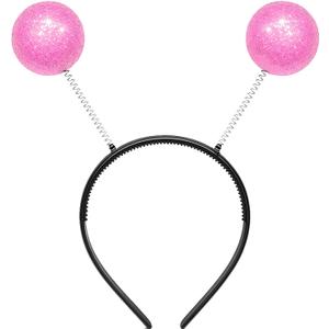 Alien Antenna Headband, Space Martian Costume Hairband for Halloween (Pink)