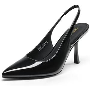 DREAM PAIRS Women's Heels Slingback Stiletto Pumps Shoes Pointed Closed Toe Kitten Heels Dress Bridal Elegant Wedding Sexy Party size 8.5