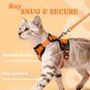 rabbitgoo Cat Harness and Leash for Walking, Escape Proof Soft Adjustable Vest Harnesses for Cats, Easy Control Breathable Reflective Strips Jacket, Orange, S