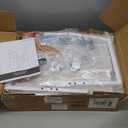 Furnulem White Nightstand with 3 Drawers and 2-Tier Shelf, Small Night Stand End Table Side Furniture, Fabric Storage Organizer for Bedroom, Closet, Hallway, Nursery, Sturdy Steel Frame, Wood Top