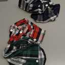 3 Pcs Dog Clothes Plaid Shirt Puppy Clothes Button Up Cat Shirt for Small Pet Dogs Cat Christmas Costume (X-Small)