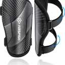 Shin Guards Soccer Kids Youth, CE Certified Airsfish Shin Guard Protection Gear for 2-18 Years Old Boys Girls Teenagers High Impact Resistant Breathable Comfortable 1 Pair 4 Sizes (XX-Small, Black)