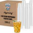 Lilymicky 1000 PACK 5 oz Clear Plastic Cups, Small Disposable Drinking Cups, 5 Ounce Clear Beverage Tumbler for Tasting, Drinking, and Party, 5 OZ-1000ct