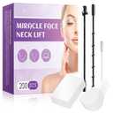 Face Lift Tape 200PCS Bands Instant Facelift Tape for Wrinkles, Double Chin, and Sagging Skin Waterproof & Transparent Lifting Tapes with Elastic Bands (200PCS)