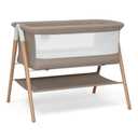Delta Children Bondi Beechwood By The Bed Bassinet with PureAir Breathable Mesh Sheet and FSC-Certified Wood, Tan