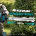 Hedge Trimmer Compatible for Makita 18V BatteryCordless Electric Hedge Trimmer with 1600RPM Brushless Motor, 22'' Dual-Action Blade with 3/5'' Cutting Capacity (NO Battery)