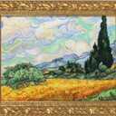 Solid Wood Frame for 12x16 Canvas Paintings, Finished Antique Ornate Canvas Frame for Oil Painting Art Prints, 12x16 Gold Frame for Home Living Room Wall Decor (Empty Frame, No Backboard)
